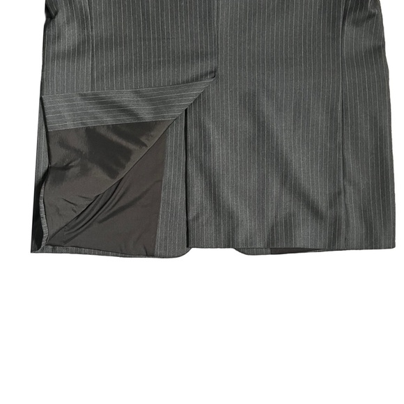 LAUREN RALPH LAUREN BLACK PINSTRIPE WOOL SUIT JACKET SIZE MEDIUM - Picture 5 of 10